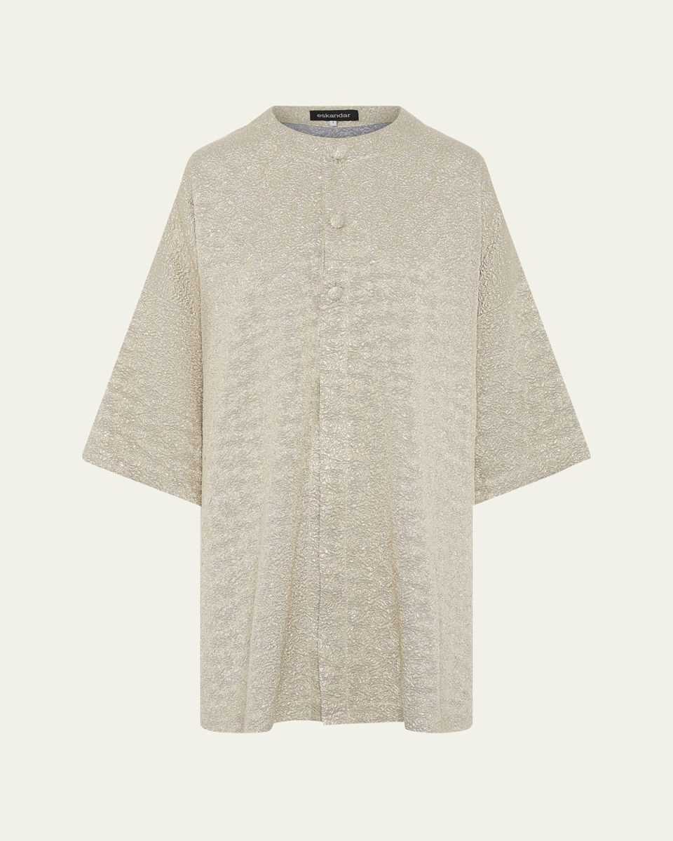 Round-Neck Chinese Jacket (Very Long Length)